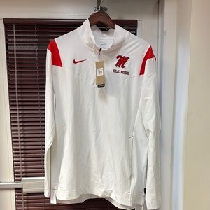 Nike White Ole Miss Pullover